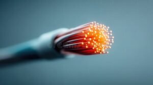 cable fibre optique lumineux et technologique moderne
