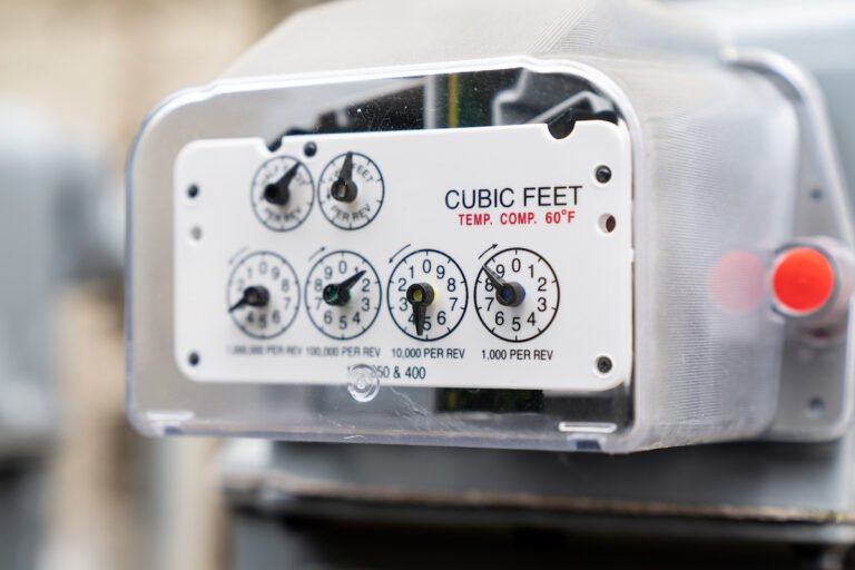 compteur de gaz avec chiffres lumineux