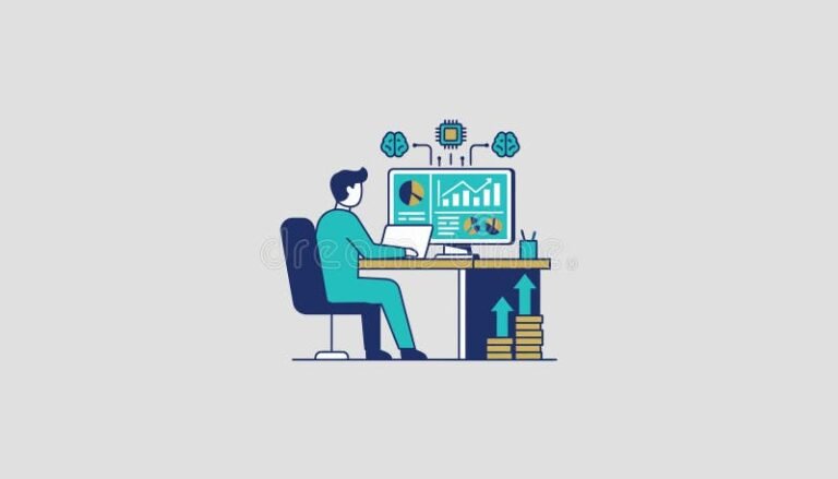 Comment Investir dans l'IA pour Maximiser Vos Rendements Financiers 2 homme analysant graphiques financiers avec intelligence artificielle