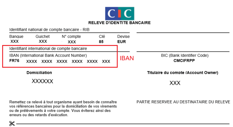 illustration de conversion iban en rib simple