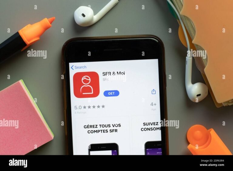 iphone moderne avec logo sfr colore