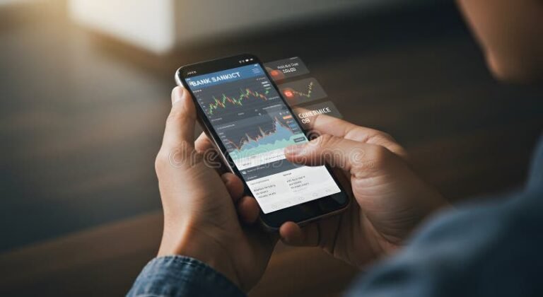 Quelle Offre Boursorama Propose-T-Elle Pour L'Ouverture D'Un PEA 3 jeune investisseur analysant une application bancaire mobile