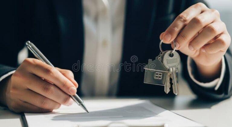 main signant un contrat avec cles immobilieres