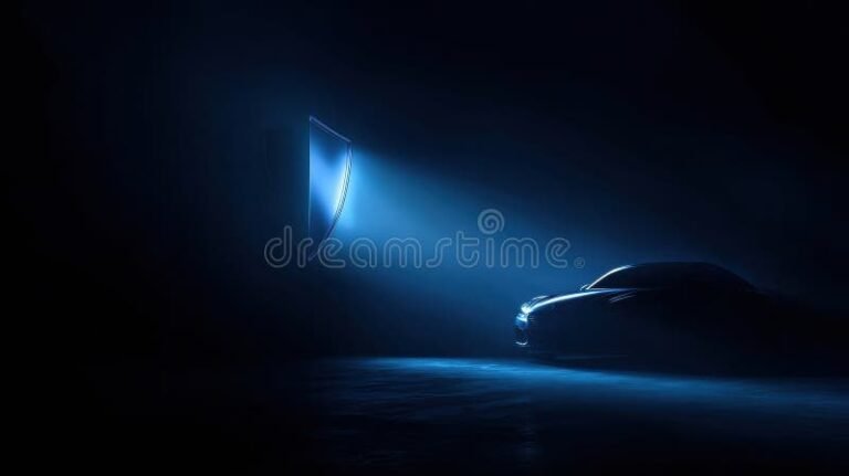 maison et voiture protegees par un bouclier lumineux