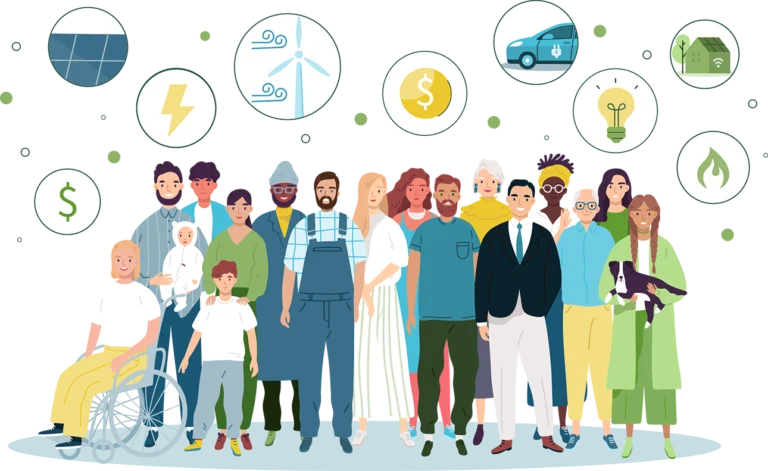 personne choisissant offre gaz energie couleur verte