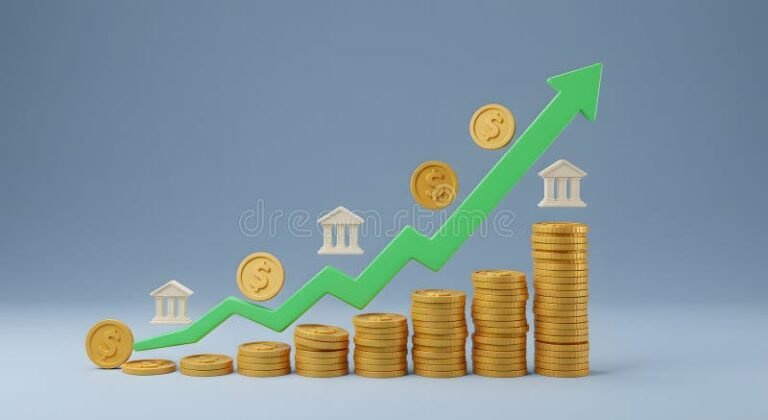 Comment Placer Une Grosse Somme D'argent Pour Maximiser Les Gains 12 pile de pieces dorees grandissante avec graphique