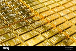 piles de lingots dor brillants empiles