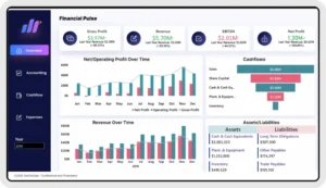 simulation financiere immersive sur ecran moderne