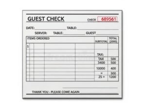 ticket restaurant et calcul dimpots visuel abstrait