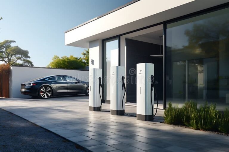 Quel Abonnement EDF Choisir Pour Recharger Une Voiture Électrique 18 voiture electrique en recharge devant maison moderne